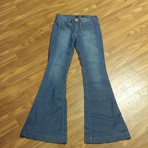 Blue jean bell bottoms